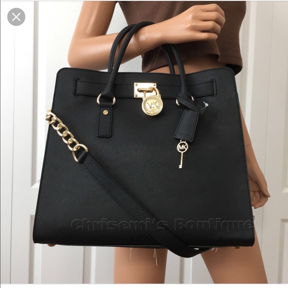 Michael kors hamilton large saffiano black